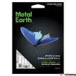 Kép 2/2 - Metal Earth Kék fecskefarkú pillangó - lézervágott acél makettező szett