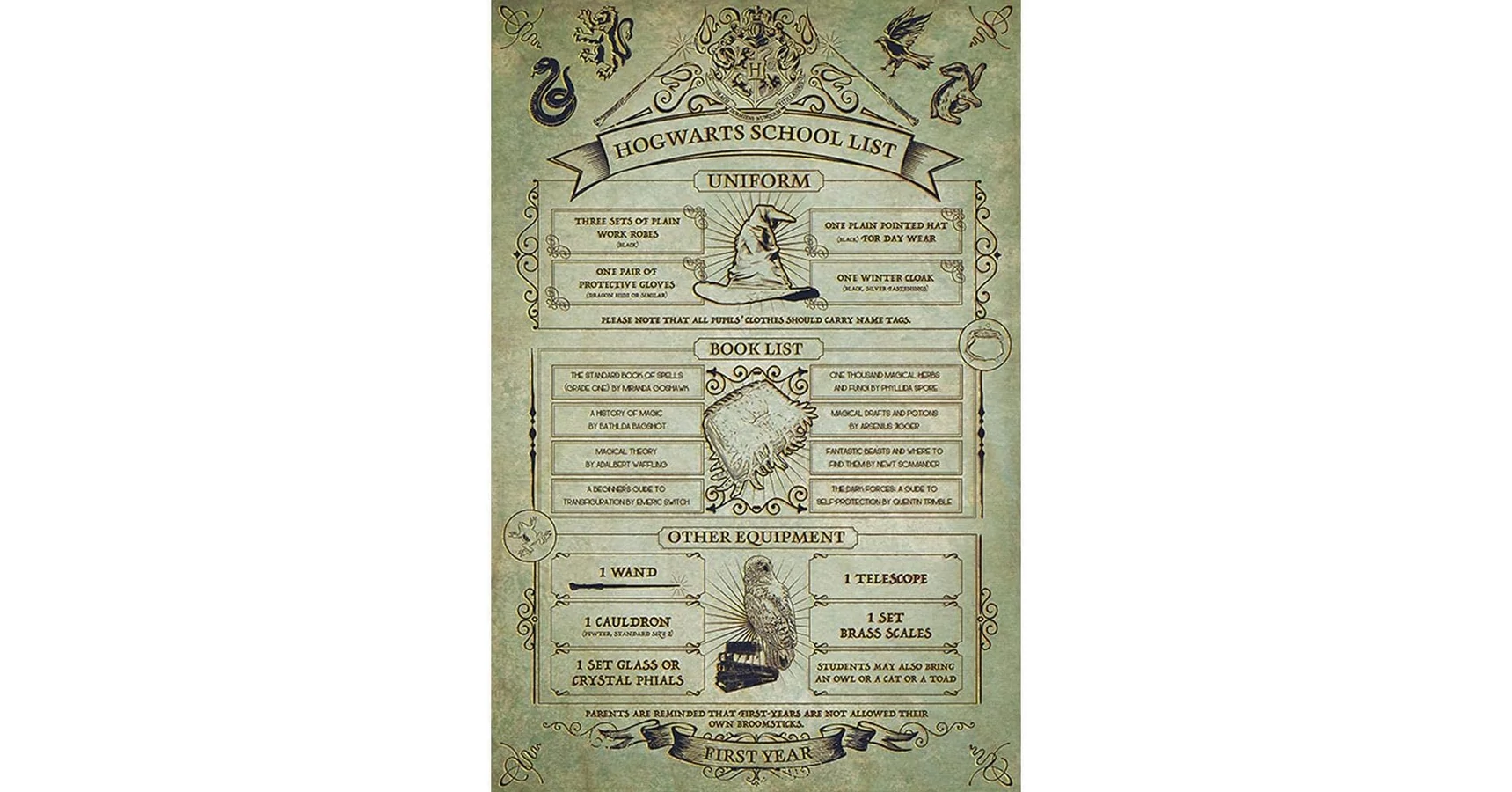Harry Potter 'Hogwarts' Maxi Poster – 61 X 91,5 Cm, Bunt, Offizielles Wizarding World Merchandise