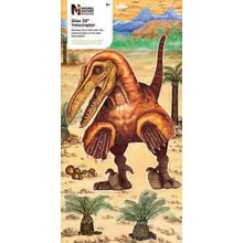 Glow 3D Foszforeszkáló Velociraptor