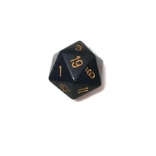 d20 kocka, nagy, foltos, golden cobalt
