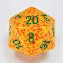 Chessex d20 kocka, nagy méretű, foltos, lotus