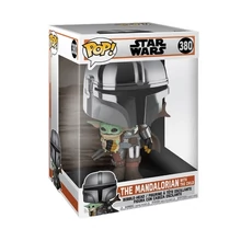Funko POP! Jumbo: Star Wars - The Mandalorian - Mandalorian (chrome) figura #381