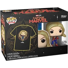 POP &amp; TEE: Marvel- Captain Marvel- XL