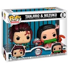 Funko Pop! 2-Pack Animation: Demon Slayer Kimetsy No Yaiba - Tanjiro &amp;amp; Nezuko (Special Edition) Vinyl Figures