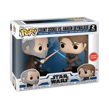 Funko POP! 2-Pack: Disney Star Wars Clone Wars - Count Dooku vs Anakin Skywalker (Gamestop Exclusive) Bobble-Heads