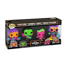 Funko Pop! 4-Pack Marvel Guardians of the Galaxy Vol.2 - Star-Lord / Gamora / Groot / Rocket Raccoon (Blacklight) (Special Edition) Bobble-Head Vinyl Figures