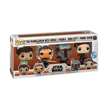 Funko Pop! Disney 4-Pack: Star Wars - The Mandalorian with Grogu / Ashoka / Boba Fett / Fennec Shand (Special Edition) Vinyl Figures