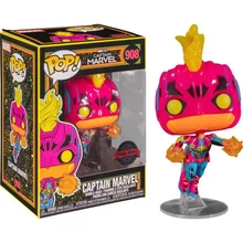 Funko Pop! Marvel Captain Marvel: Black Light - Captain Marvel (Special Edition) #908 Bobble-Head Vinyl Figure