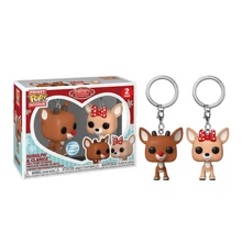 Funko POP! Rudolph the Red-Nosed Reindeer - Rudolph &amp; Clarice kulcstartó