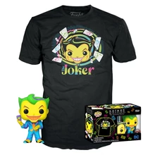 Pop! &amp; Tee: DC Comics:Joker Blacklight: L