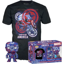 Funko POP! &amp; Tee: Marvel Patriotic Age - Captain America figura és póló (M)