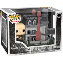 Funko POP! Town: The Addams Family - Uncle Fester w/Addams Familiy Mansion figura #40