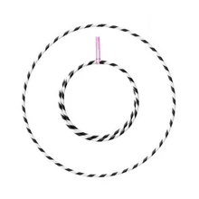 Play hullahopp karika, dekorált, 20mm vastag cső, 100cm, 375g, fehér-fekete