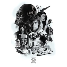Star Wars 40th anniversary (Montage) maxi poszter