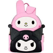 Loungefly - Sanrio My Melody Kuromi dupla zsebes mini hátizsák