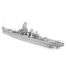 Metal Earth ICONX USS Missouri - nagyméretű lézervágott acél makettező szett