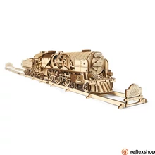 UGEARS  V-Express vonat sínekkel - mechanikus modell