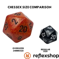 Chessex kockaméret összehasonlítás