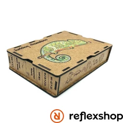 Rejtőzködő kaméleon fa puzzle | Doboz fekvő