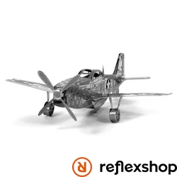 Metal Earth Boeing P-51 Mustang repülőgép - lézervágott acél makettező szett