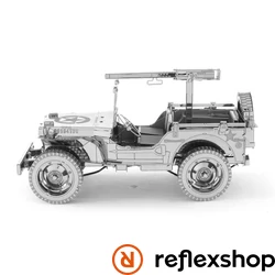 Metal Earth ICONX Willys Overland terepjáró - nagyméretű lézervágott acél makettező szett