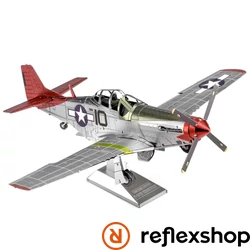 Metal Earth ICONX 99-es alakulat P-51D Mustang vadászrepülőgép - nagyméretű lézervágott acél makettező szett