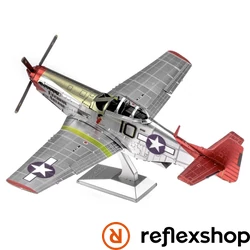 Metal Earth ICONX 99-es alakulat P-51D Mustang vadászrepülőgép - nagyméretű lézervágott acél makettező szett