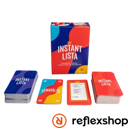 Instant lista társasjáték doboz és komponensek