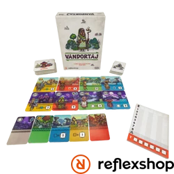 Vándortáj társasjáték - doboz és komponensek