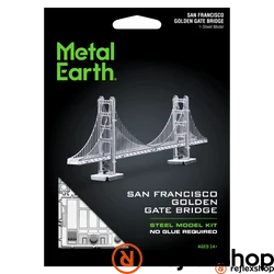 Metal Earth Golden Gate híd - lézervágott acél makettező szett