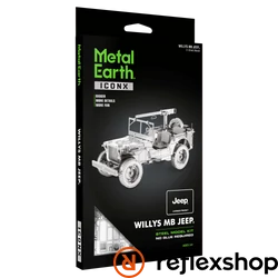 Metal Earth ICONX Willy's Jeep - lézervágott acél makettező szett