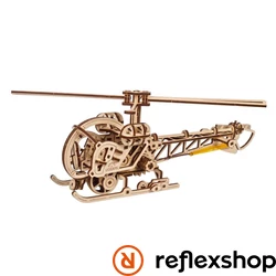 UGEARS Mini helikopter - mechanikus modell oldalról