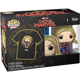 POP & TEE: Marvel- Captain Marvel- M