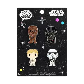 FUNKO POP 4PK PIN SET: STAR WARS - LUKE CHEWY DARTH STORM TR