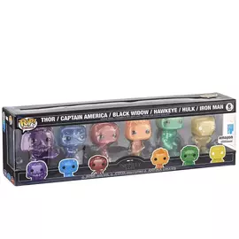 Funko Pop! 6-Pack Artist Series: Marvel The Infinity Saga - Thor / Captain America / Black Widow / Hawkeye / Hulk / Iron Man (Amazon Exclusive) Vinyl Figures