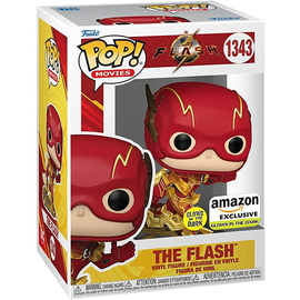 Funko Pop! Movies DC: The Flash - The Flash (Running) (Glows in the Dark) (Amazon Exclusive) #1343 Vinyl Figure