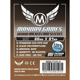 Mayday Games Kártyavédő kártyajátékokhoz (80 db-os csomag) 66 x 91 mm (barna hátlap)