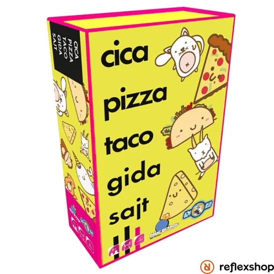 Cica, pizza, taco, gida, sajt borító