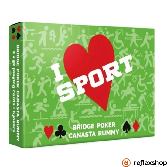 I LOVE SPORT - dupla römi kártya 110 lap