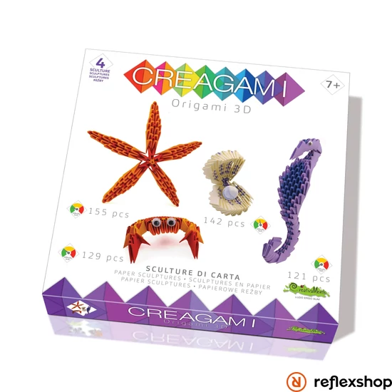 Creagami -3D origami készlet, Tengeri készlet 4 modellel (kicsi)