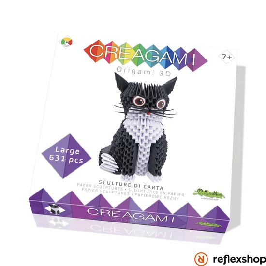 Creagami -3D origami készlet, Cica (nagy)