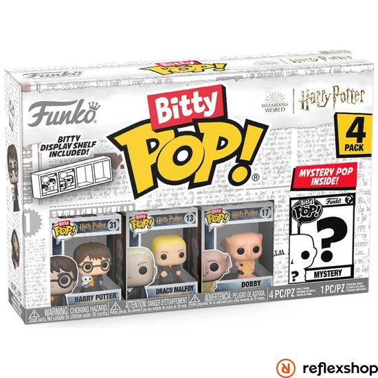 Funko Bitty POP!- Harry Potter: Harry in robe w/scarf 4PK figura