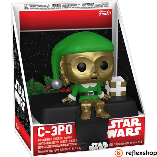 Funko POP! Edge-Sitter: Star Wars - Holiday Darth C-3PO figura