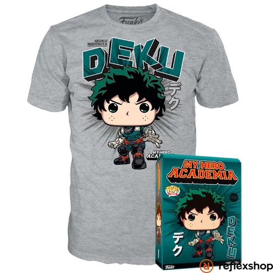 Funko dobozolt póló: My Hero Academia - Deku, L-es méret