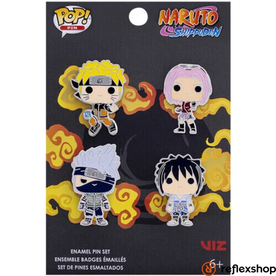 FUNKO POP 4PK PIN SET: NARUTO - TEAM 7