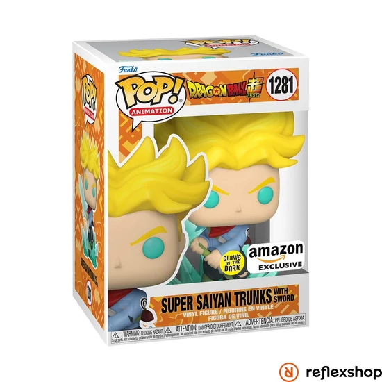 Funko Pop! Animation: Dragon Ball Super - Super Saiyan Trunks with Sword (Glows in the Dark) (Amazon Exclusive) #1281 Vinyl Figure