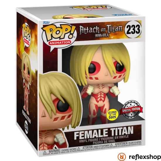 Funko Pop! Animation Super: Attack on Titan - Female Titan (Glows In The Dark) (Special Edition) #233 Vinyl Figure (6