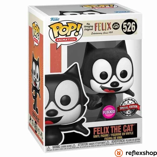 Funko Pop! Animation: Felix The Cat (Flocked) (Special Edition) #526 Vinyl Figure #526