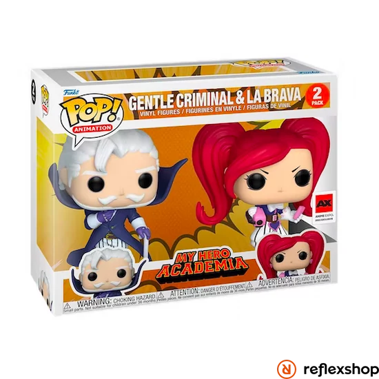 Funko Pop! 2-Pack Animation: My Hero Academia S9 - Gentle Criminal & La Brava (Special Edition) Vinyl Figures.