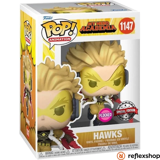 Funko Pop! Animation: My Hero Academia S9 - Hawks (Flocked) (Special Edition) #1147 Vinyl Figure #1147